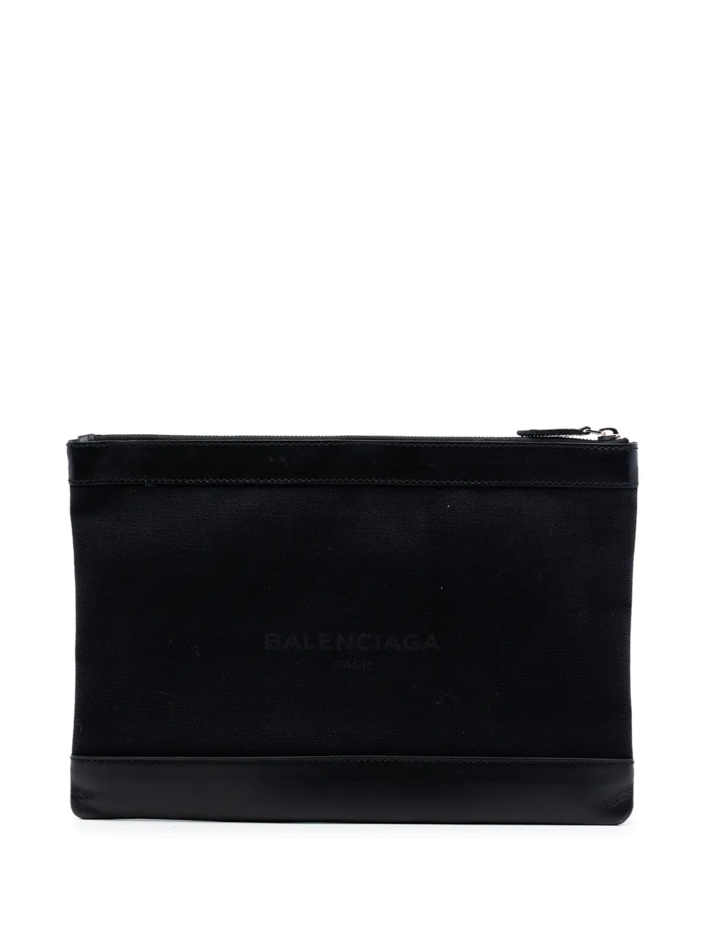 Balenciaga Pre-Owned 2000-2025 Canvas Navy Clip M clutch bag - Nero