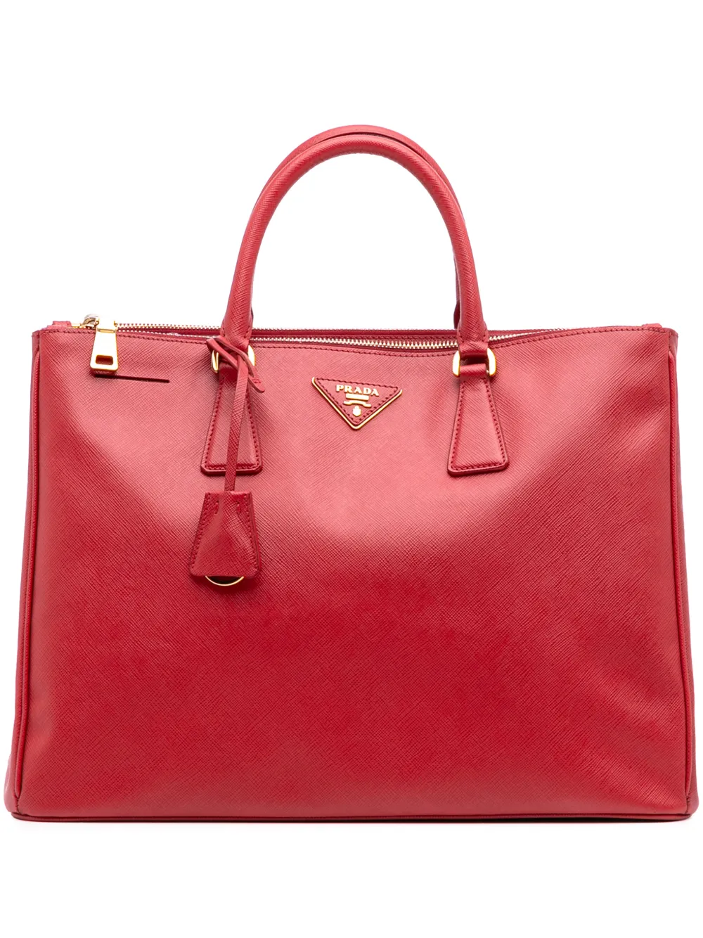 Prada Pre-Owned 2010-2025 Large Saffiano Lux Galleria Double Zip satchel - Red