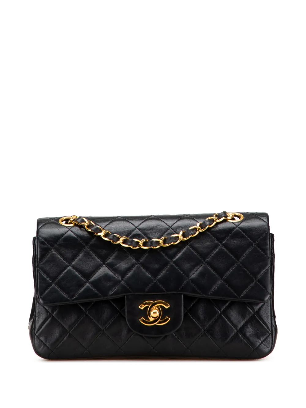 CHANEL Pre-Owned 1989-1991 Small Classic Lambskin Double Flap shoulder bag - Nero