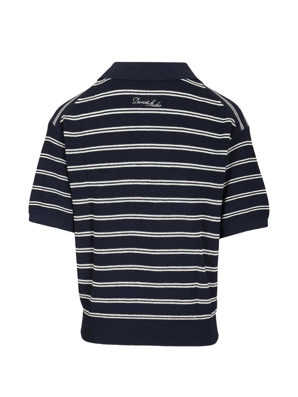 DUNST Gestreept poloshirt met korte mouwen Blauw