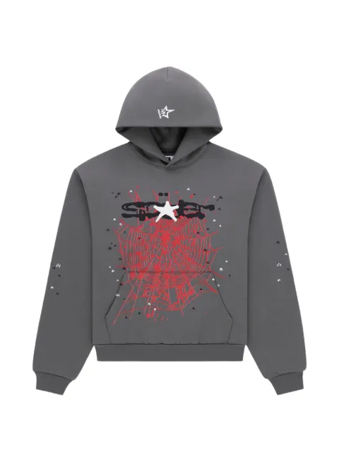 SP5DER Splat Hoodie mit Sternmotiv
