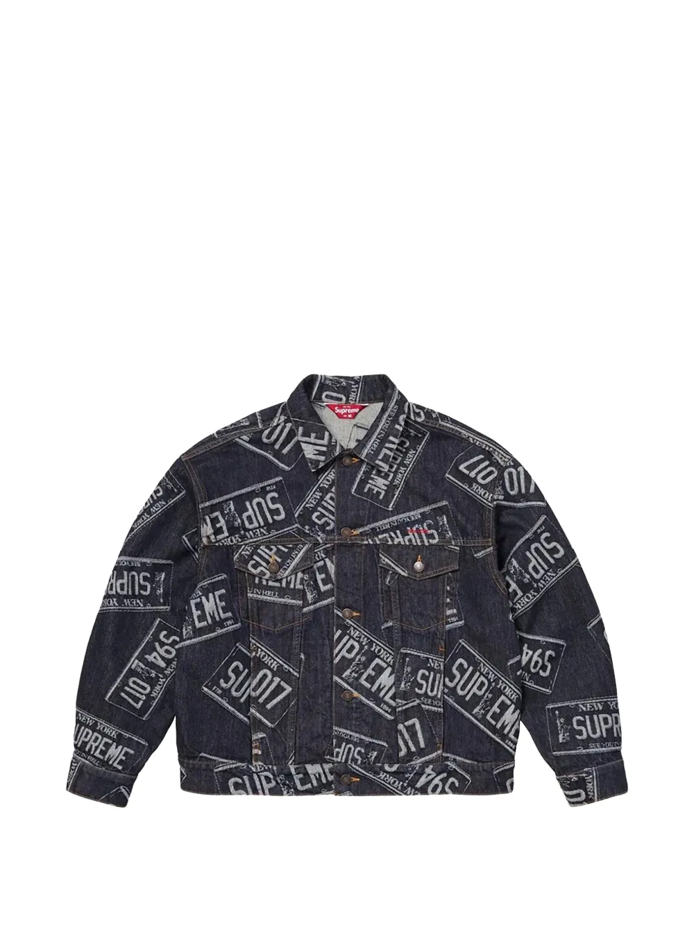 Supreme License Plate denim jacket - Blau
