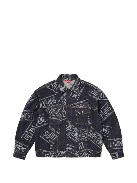 Supreme License Plate denim jacket