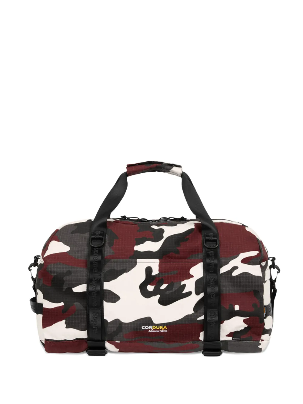 Supreme camouflage-print ripstop duffle bag - Rosso