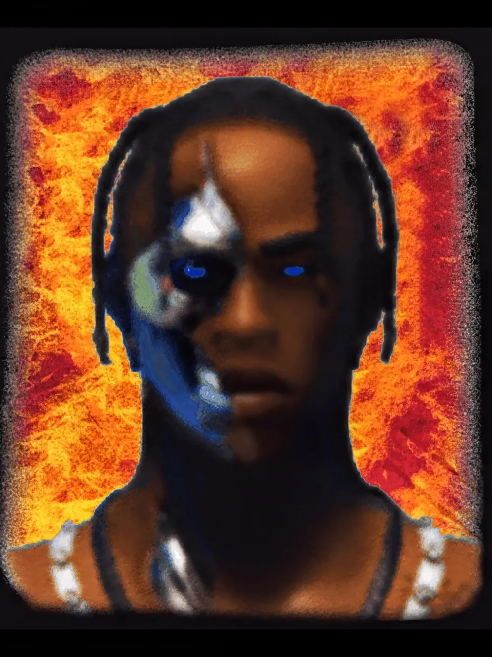 Travis Scott x Fortnite T-3500 Portrait T-shirt Zwart