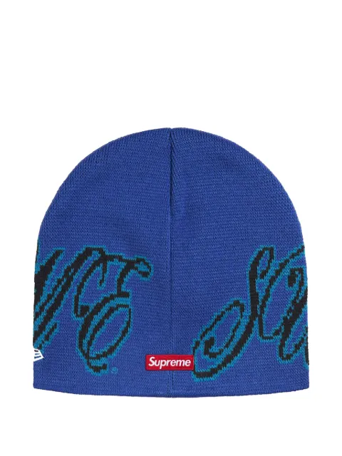 Supreme x New Era cursive beanie hat