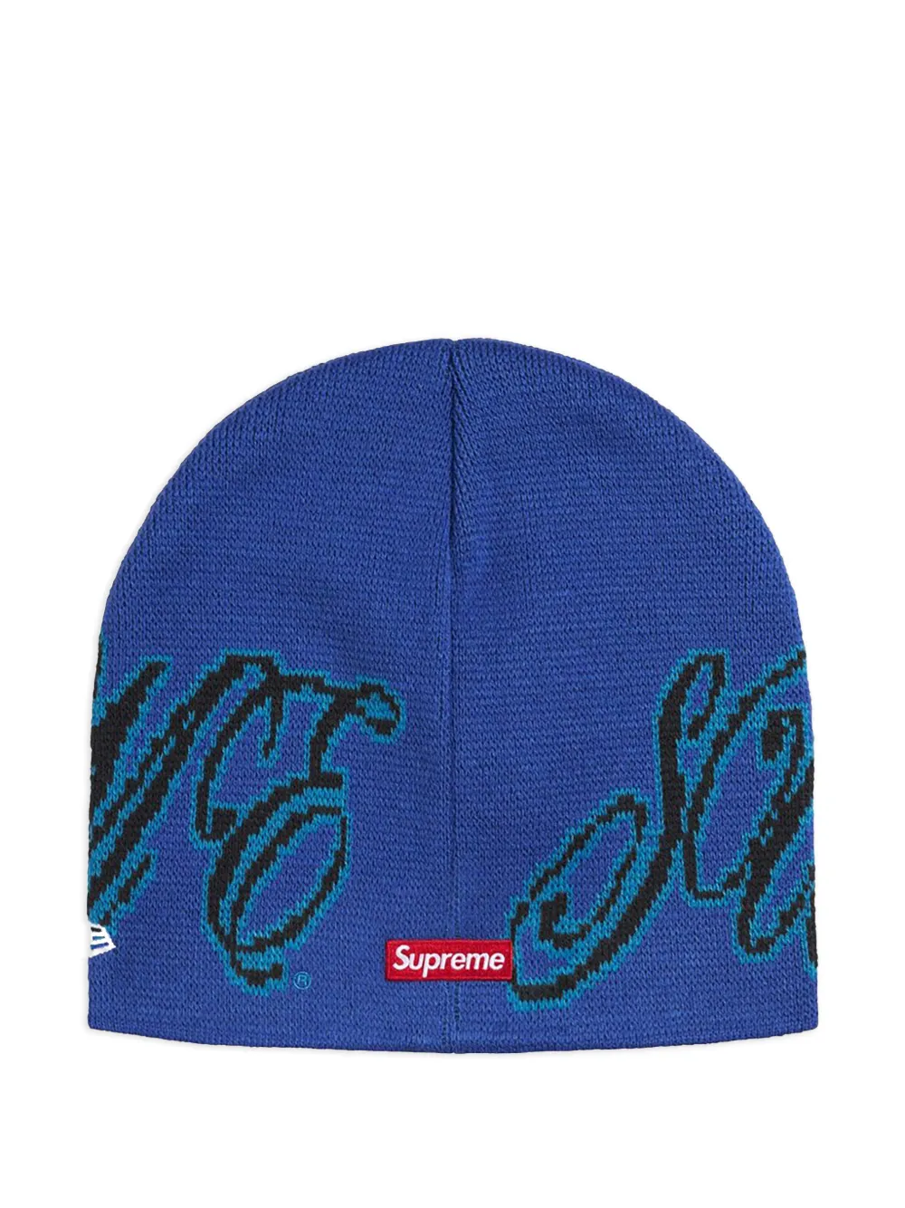 Supreme x New Era cursive beanie hat - Blu