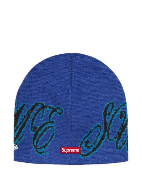 Supreme x New Era cursive beanie hat