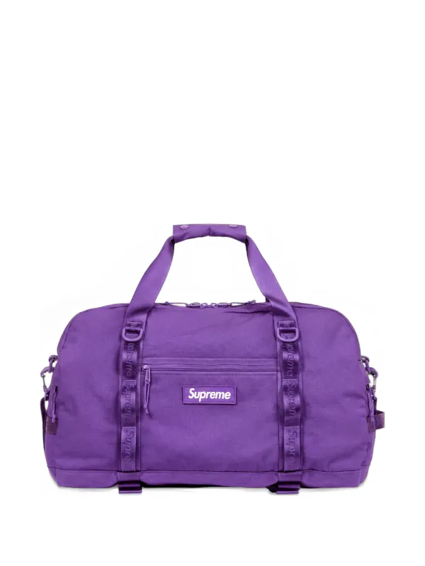 Supreme logo-patch Duffle Bag | Purple | FARFETCH