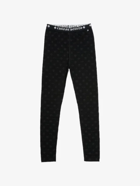 Chrome Hearts leggins con detalle de logo