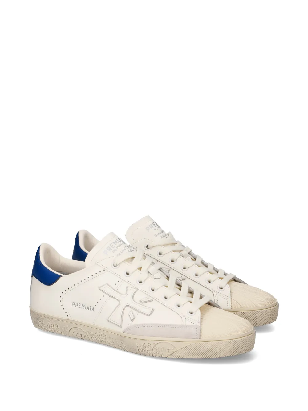 Premiata Steven 8046 perforated sneakers Wit