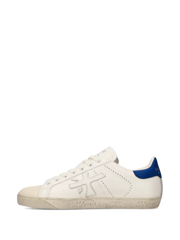 Premiata Steven 8046 Perforated Sneakers | White | FARFETCH AO