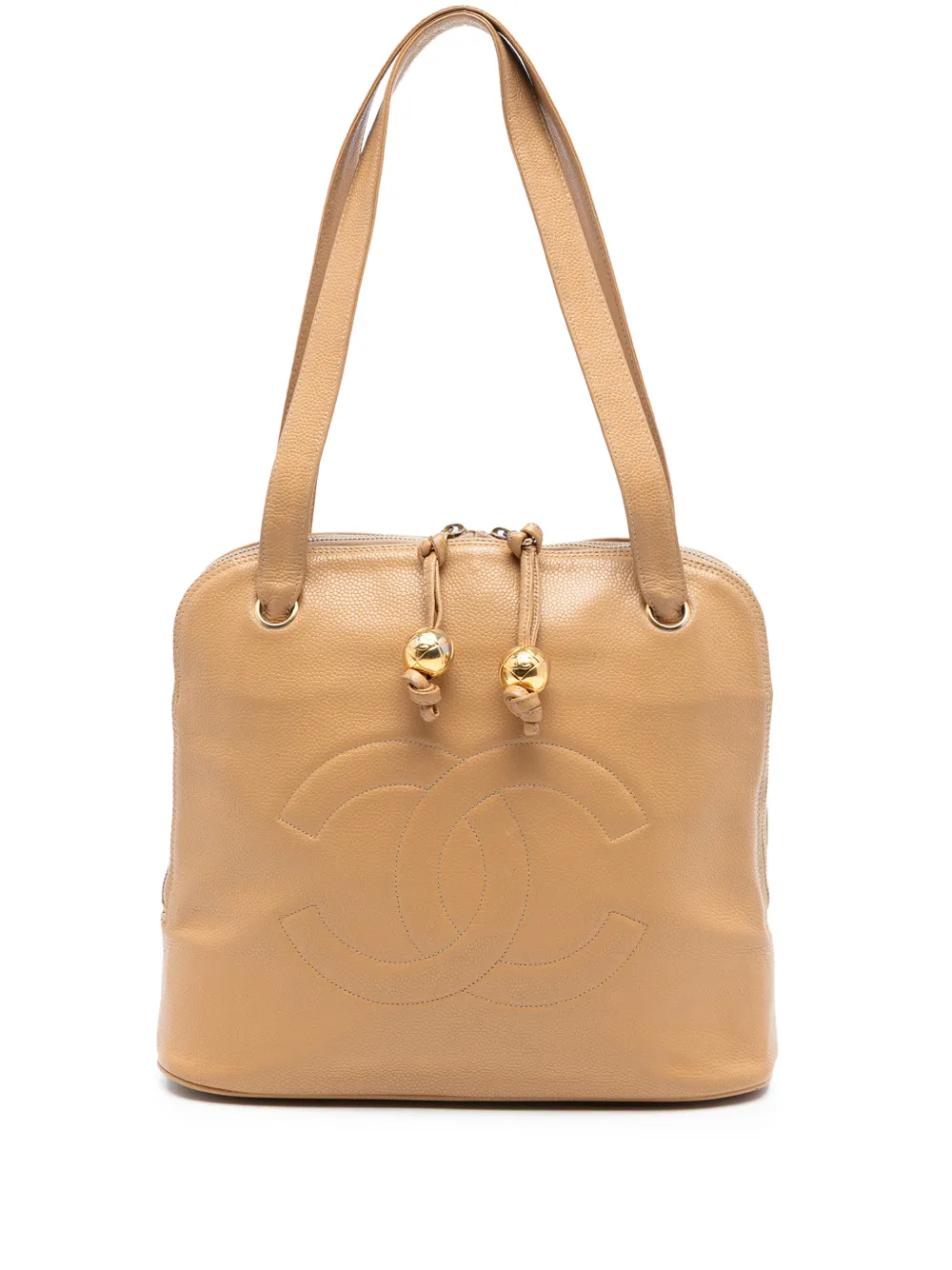 CHANEL Pre-Owned 1991-1994 CC Caviar Two Way Zip shoulder bag - Marrone