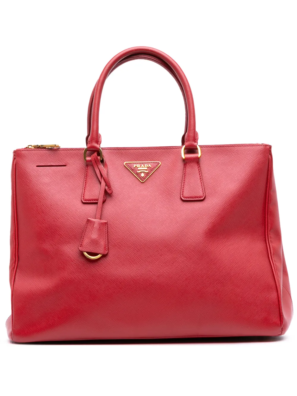 Prada Pre-Owned 2010-2025 Large Saffiano Lux Galleria Double Zip satchel - Rosso