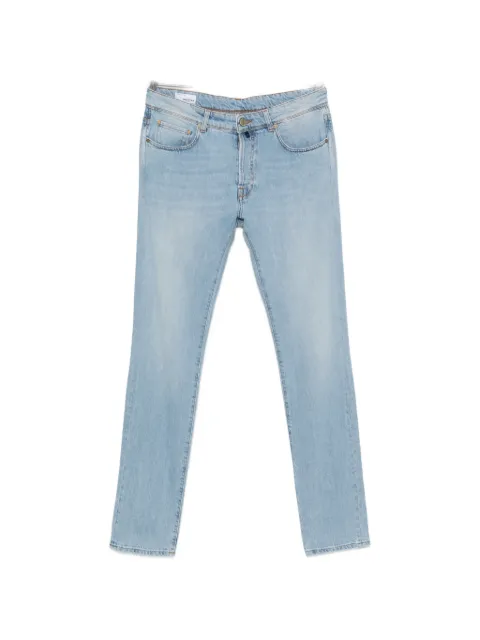 Incotex faded-effect five-pocket jeans