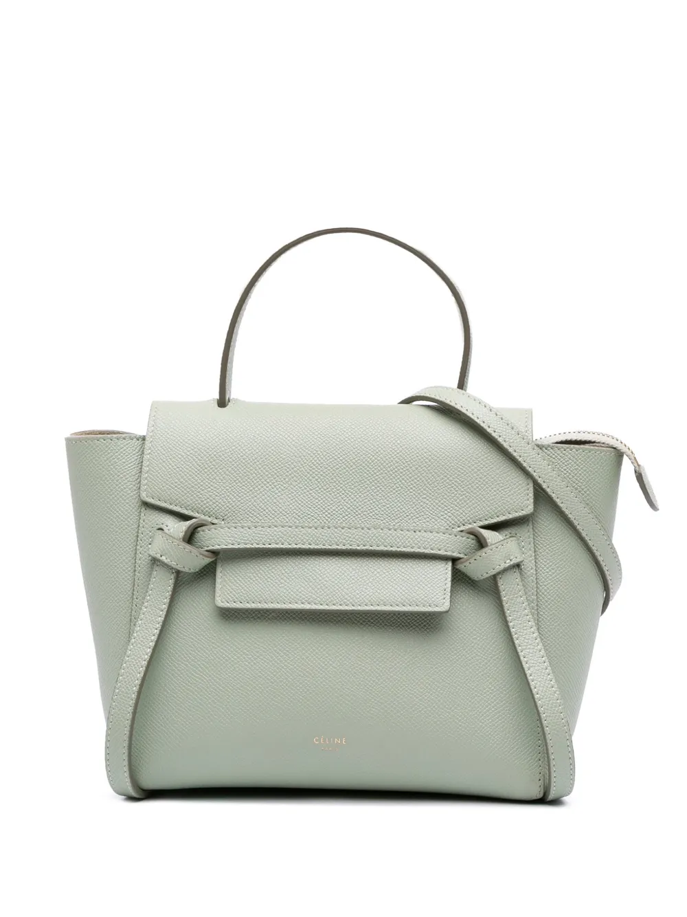 Celine Pre-Owned 2018 Nano Grained Calfskin Belt Bag satchel - Verde