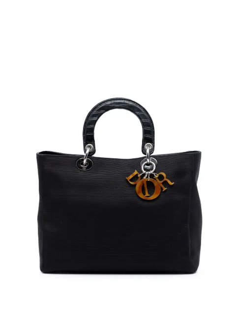 Christian Dior Pre-Owned 1998 ラージ キャンバス レディ ディオール サッチェルバッグ