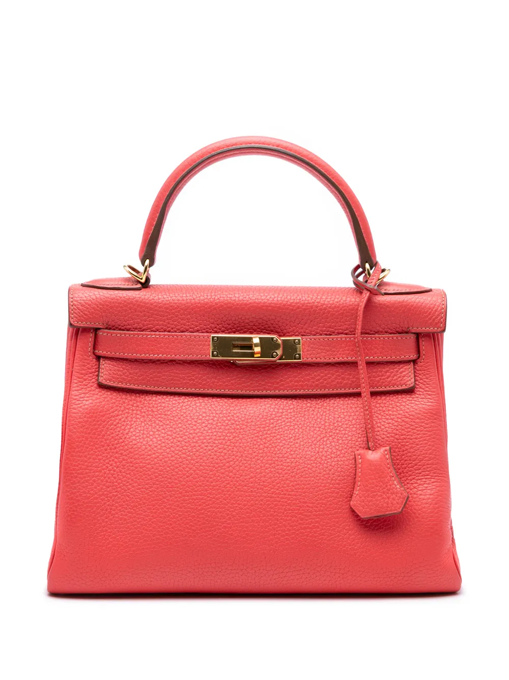 Hermès Pre-Owned 2014 Togo Kelly II Retourne 28 satchel - Rosso