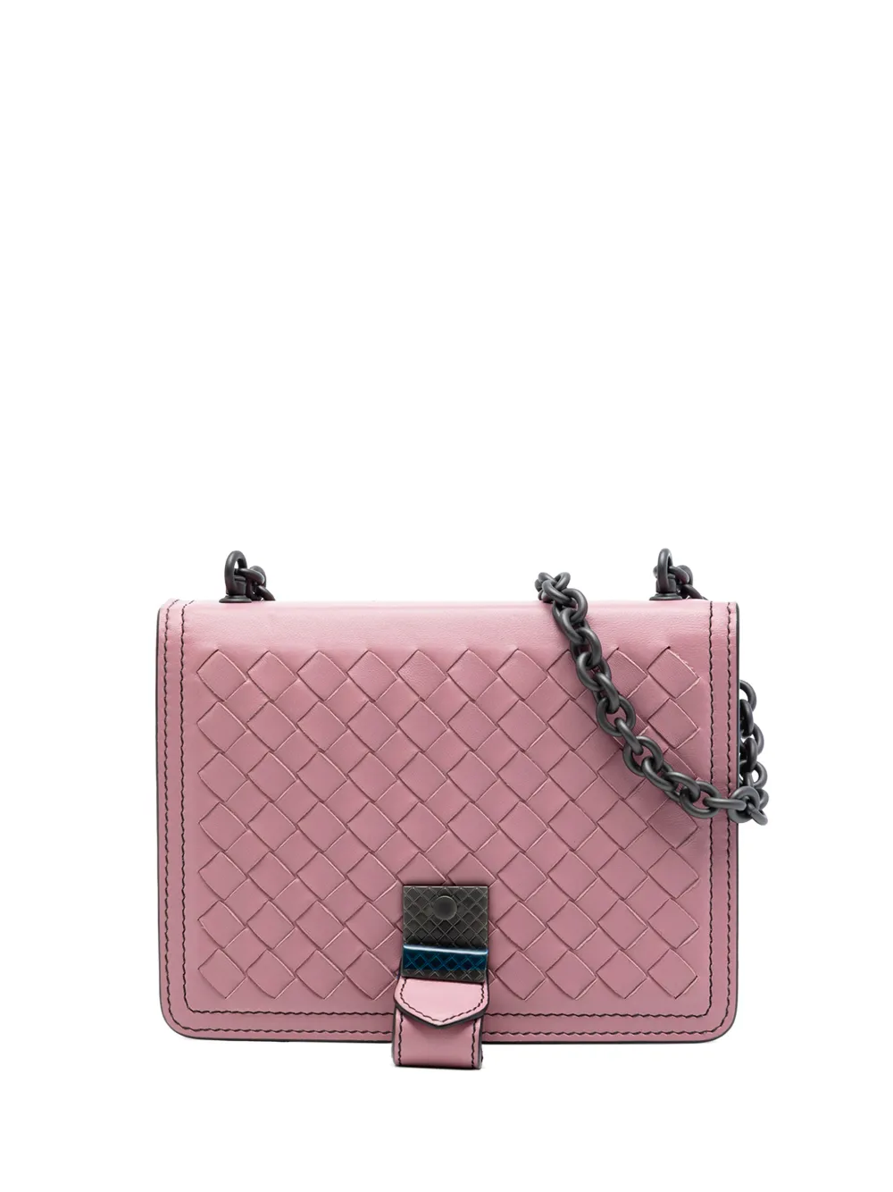 Bottega Veneta Pre-Owned 2012-2025 kleine Nappa Intrecciato Runway Schultertasche - Rosa