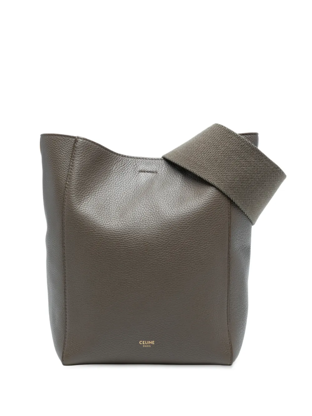 Celine Pre-Owned 2018 Small Soft Grained Calfskin Seau Sangle bucket bag - Marrone