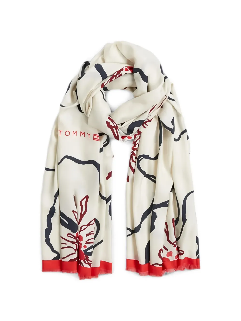 Tommy Hilfiger floral-print scarf - Toni neutri