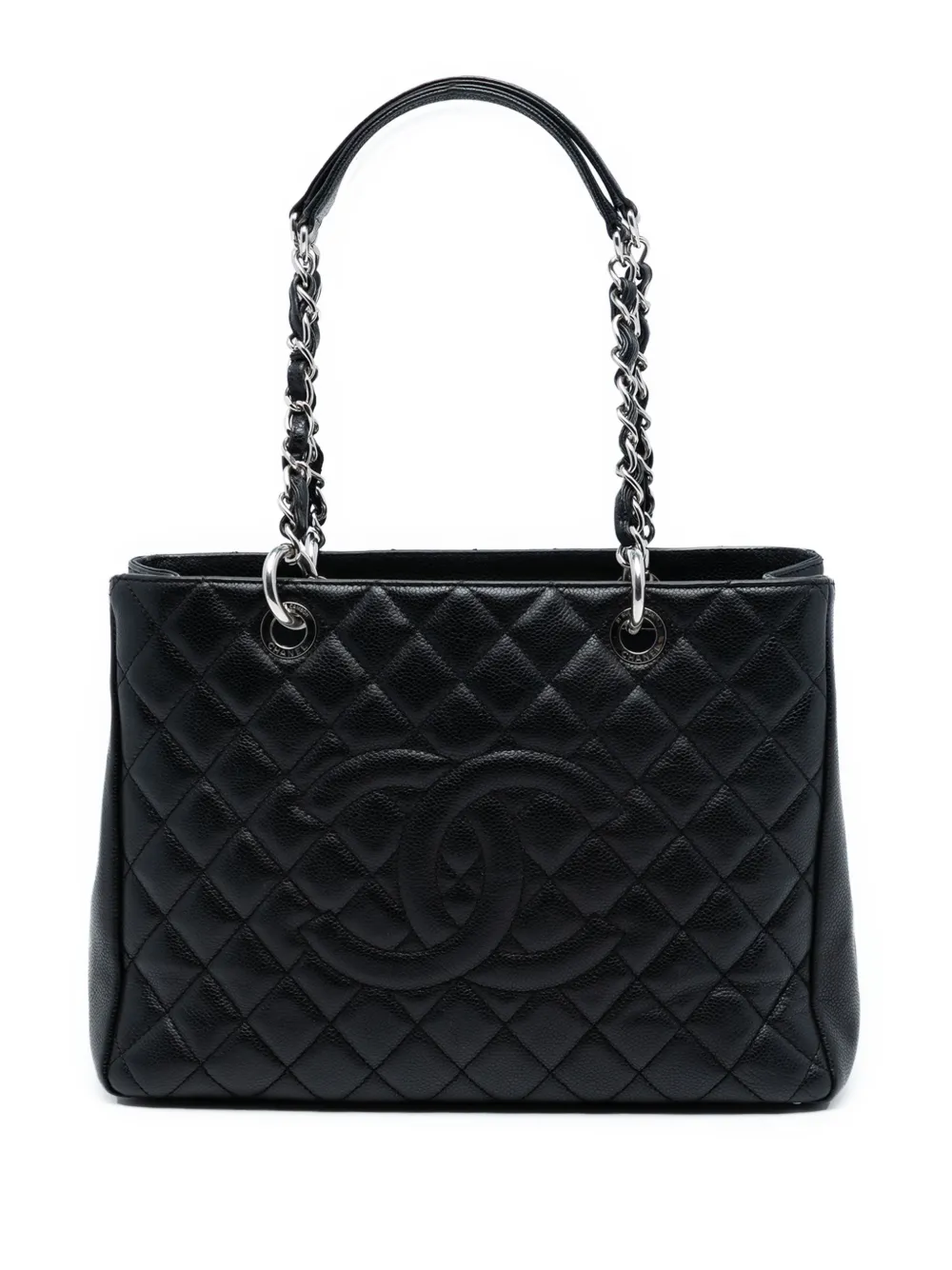 CHANEL Pre-Owned 2009-2010 Caviar Grand Shopping tote bag - Nero