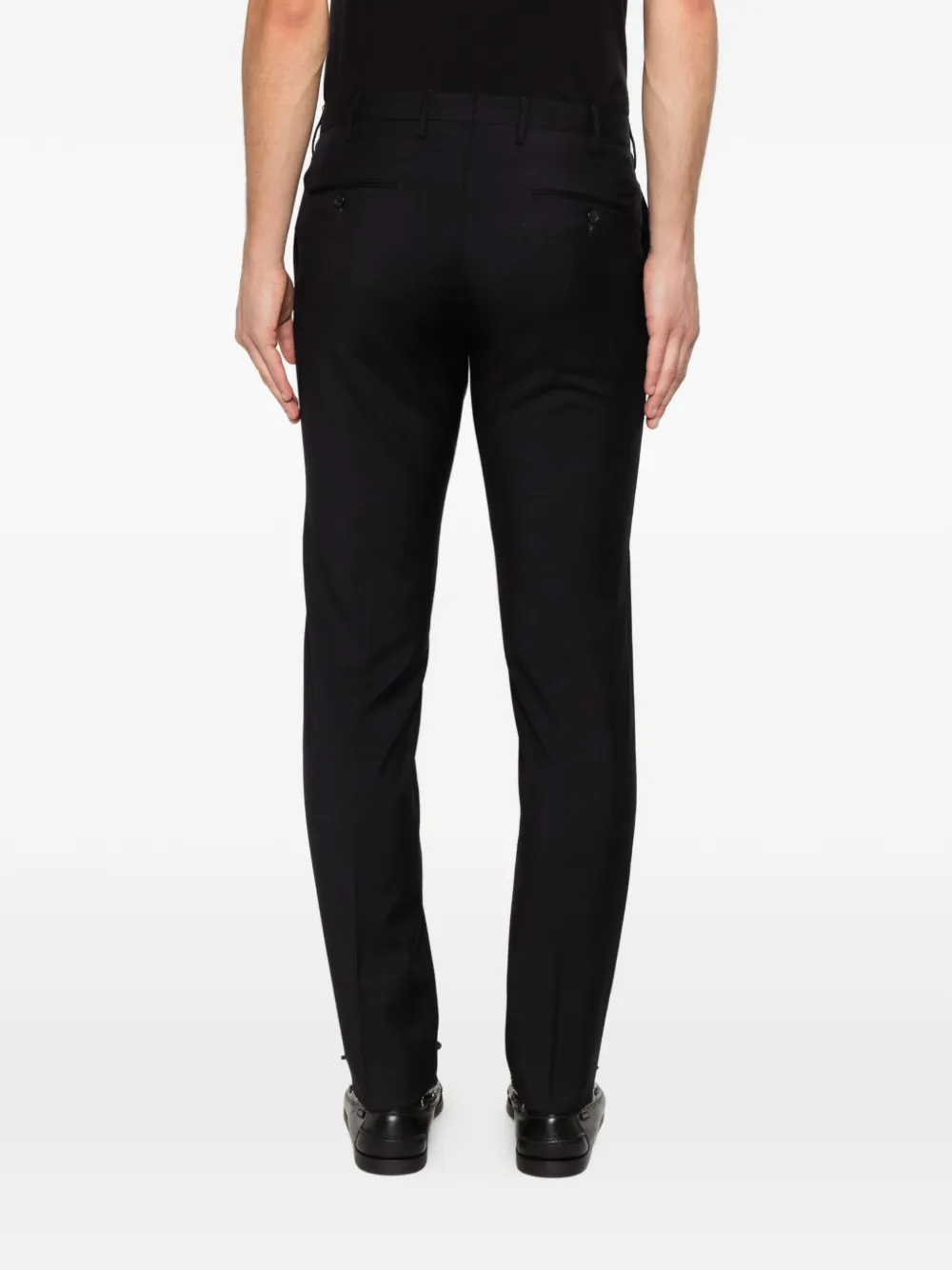 Incotex Wollen slim-fit broek Zwart