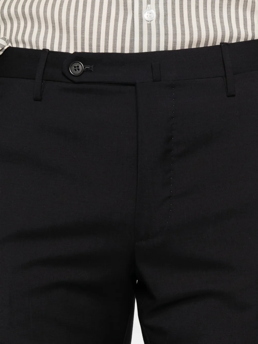 Incotex Wollen slim-fit broek Zwart