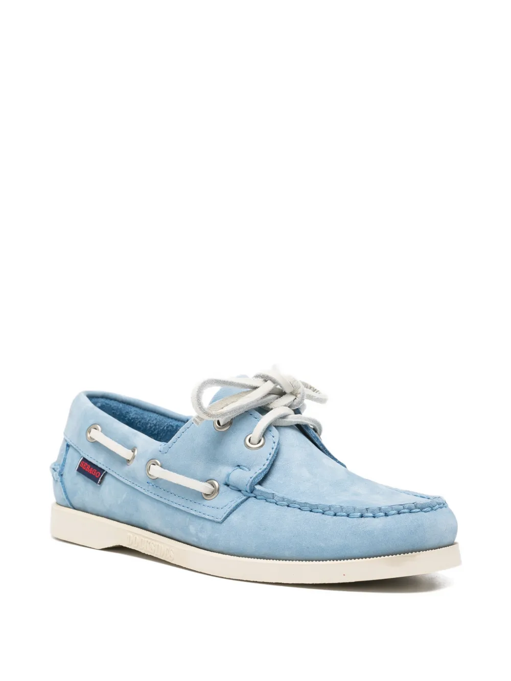 Sebago Docksides Portland leather boat shoes Blauw
