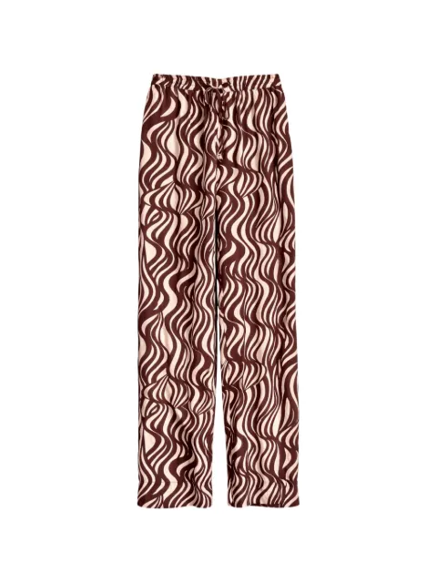 Enza Costa Resort wave-print drawstring trousers