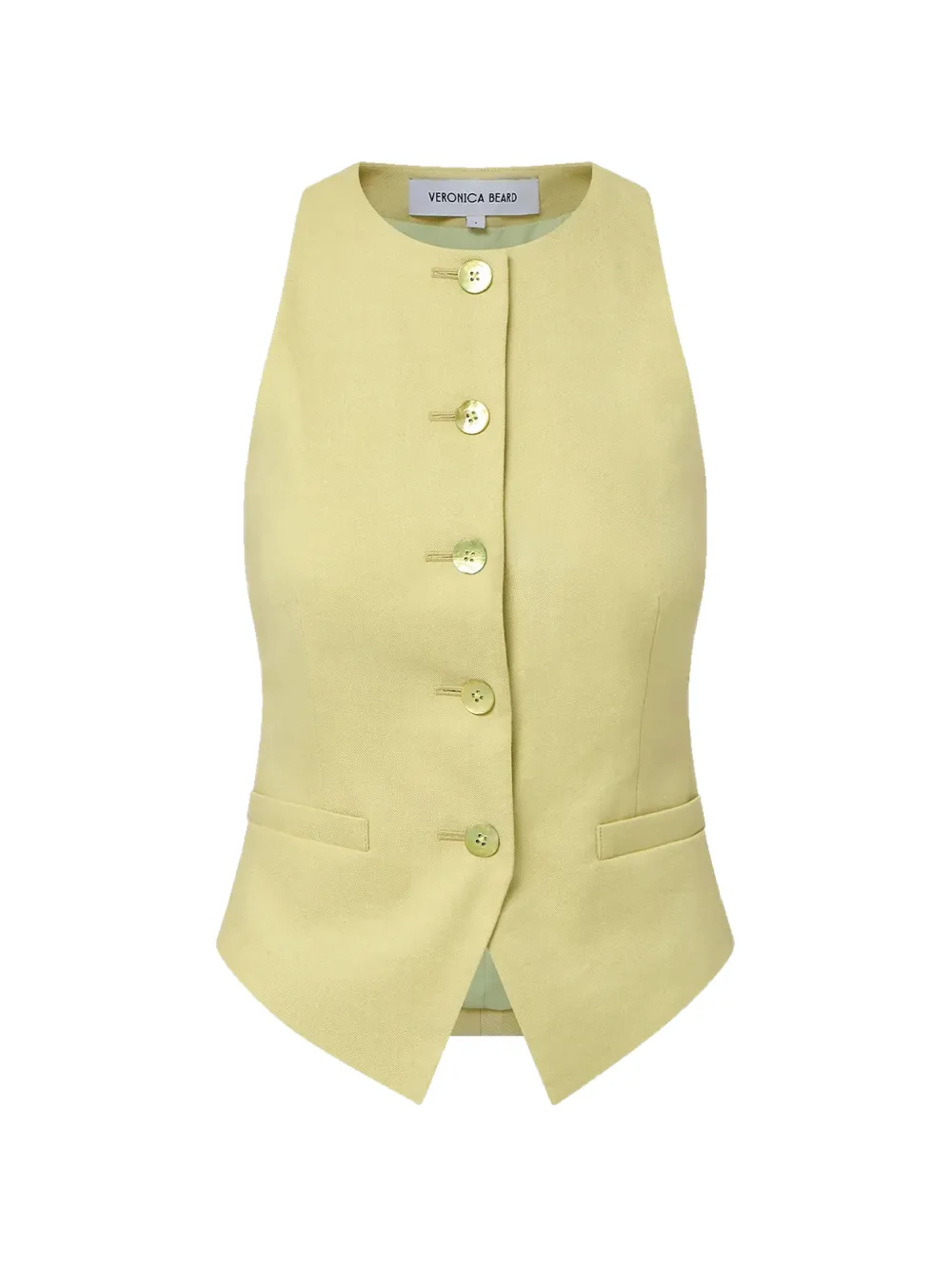 Veronica Beard Hartwell button-up vest - Giallo