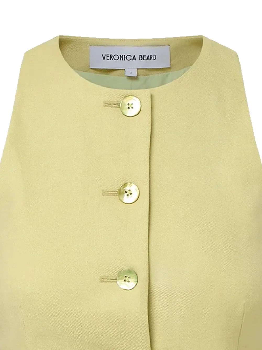 Veronica Beard Hartwell button-up gilet Geel