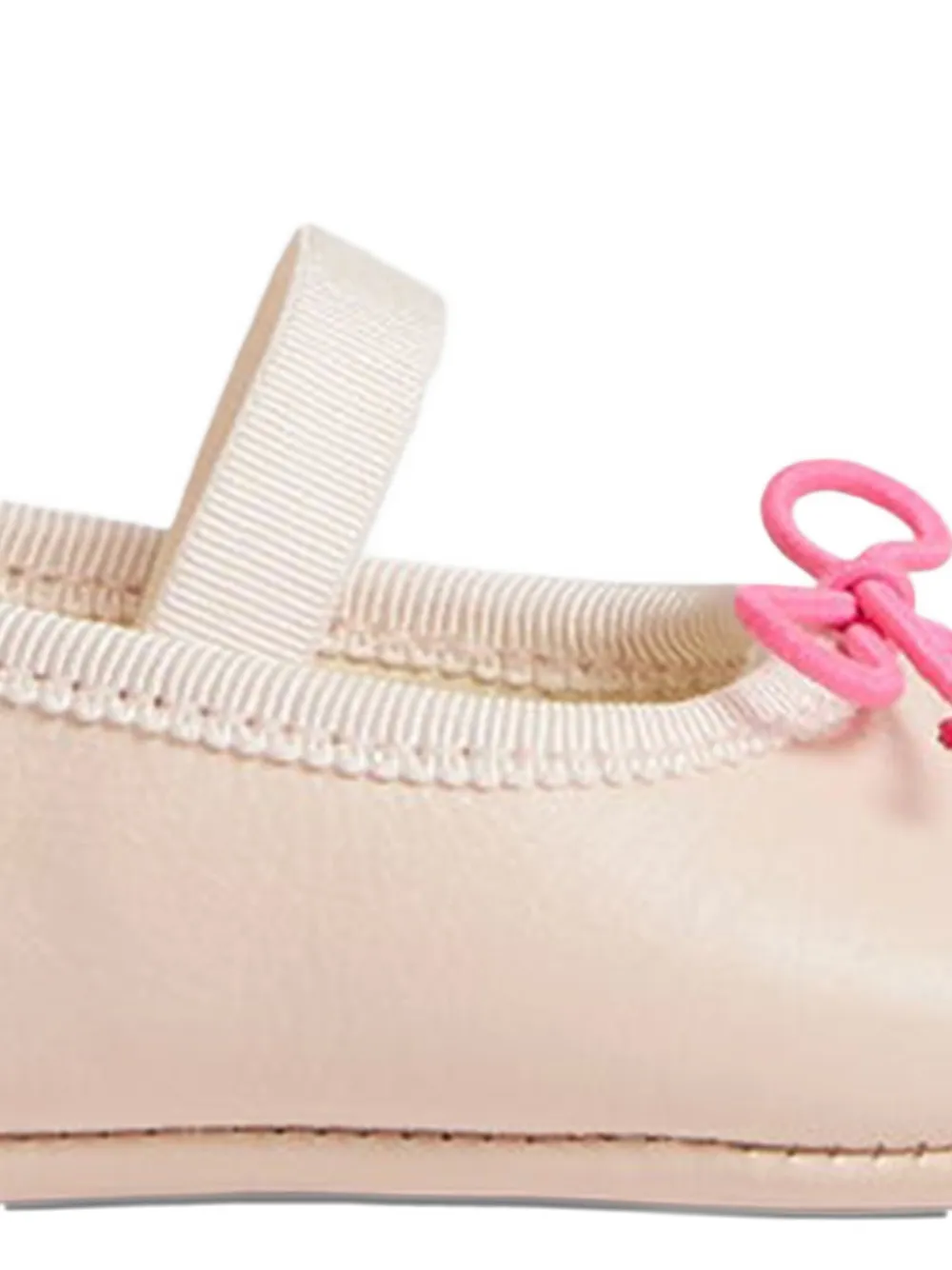 Bonpoint bow elasticated ballerinas Beige