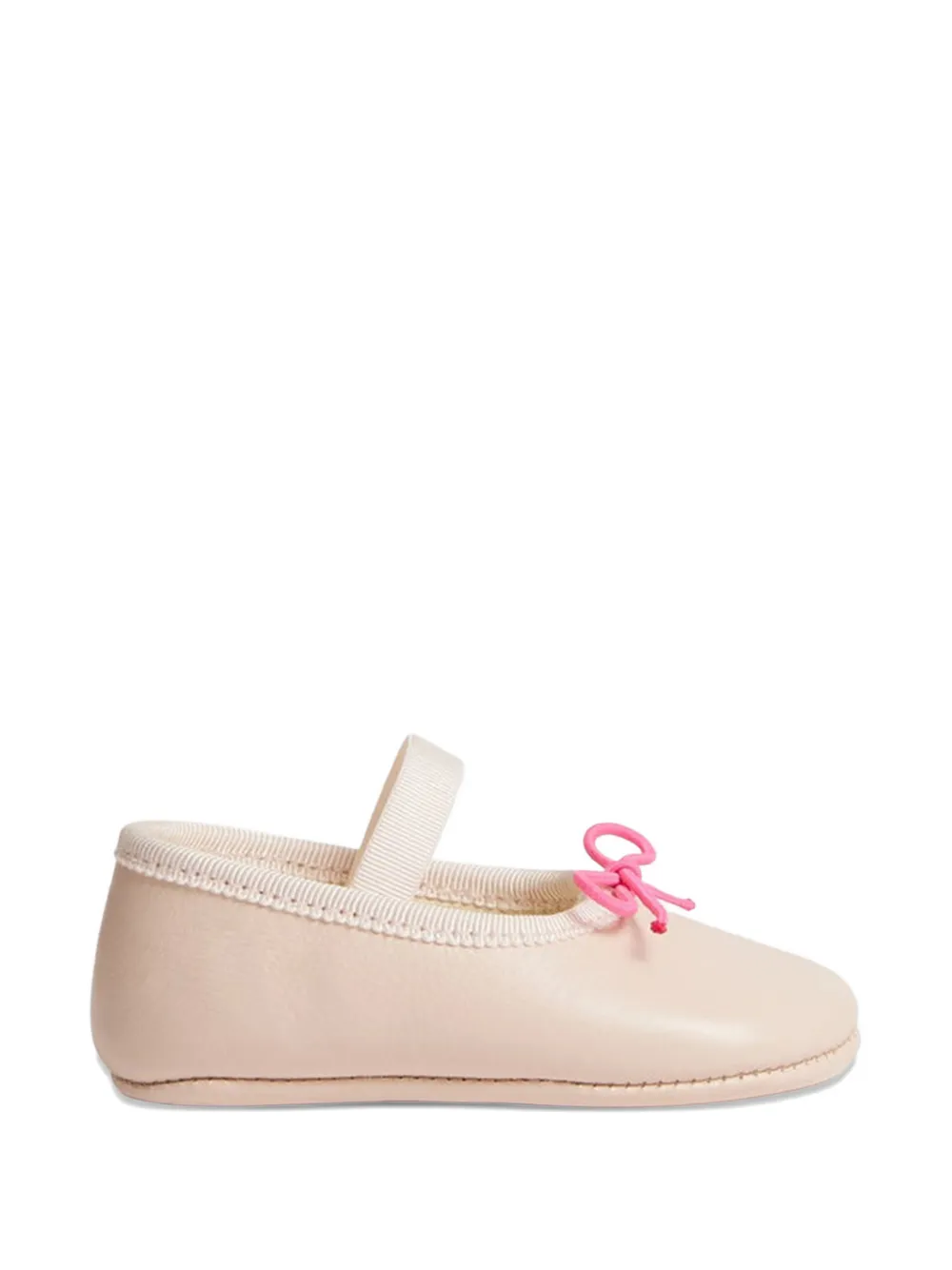 Bonpoint bow elasticated ballerinas Beige