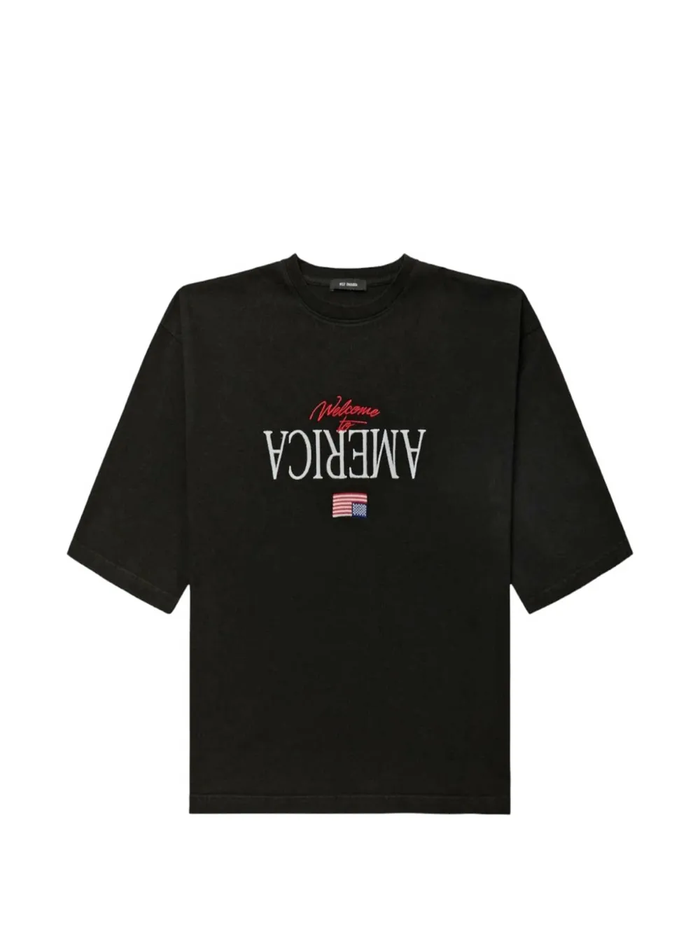 Willy Chavarria embroidery print cotton T-shirt - Nero