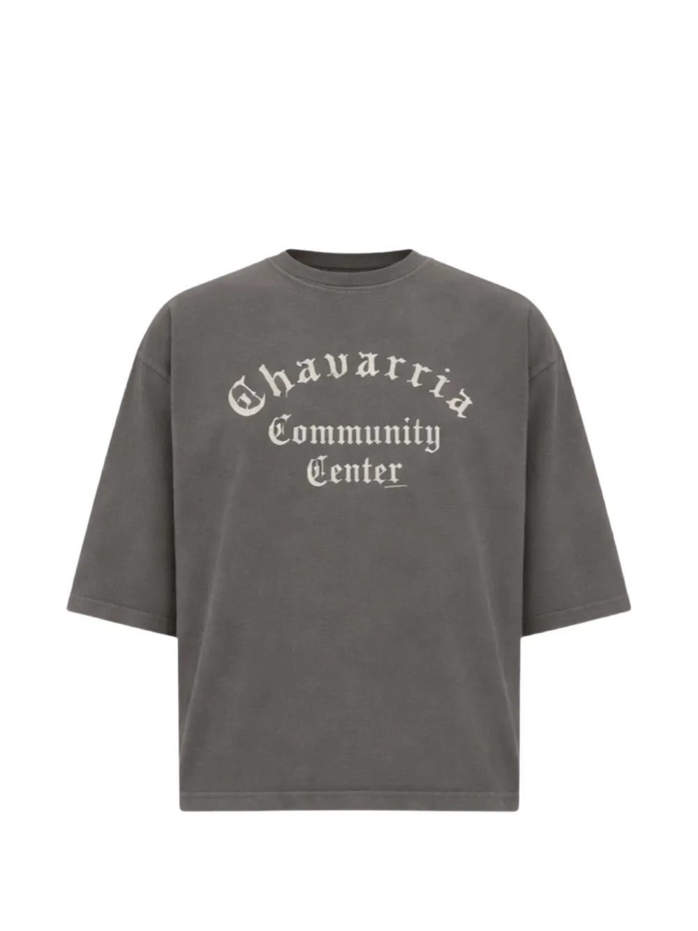 Willy Chavarria logo round-neck t-shirt - Grigio