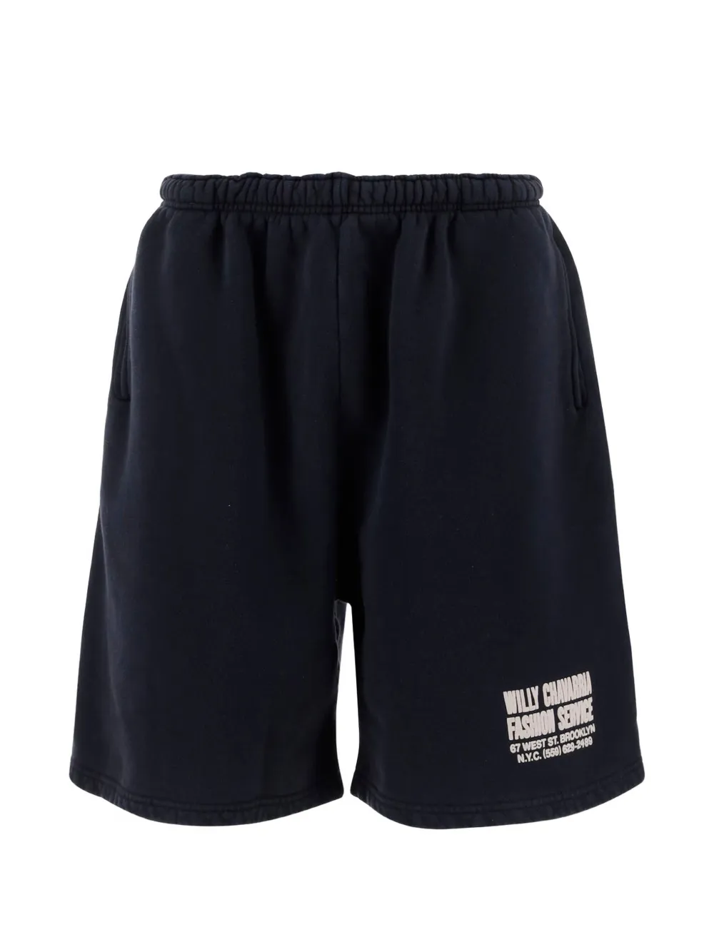 Willy Chavarria logo-lettering track shorts - Blu