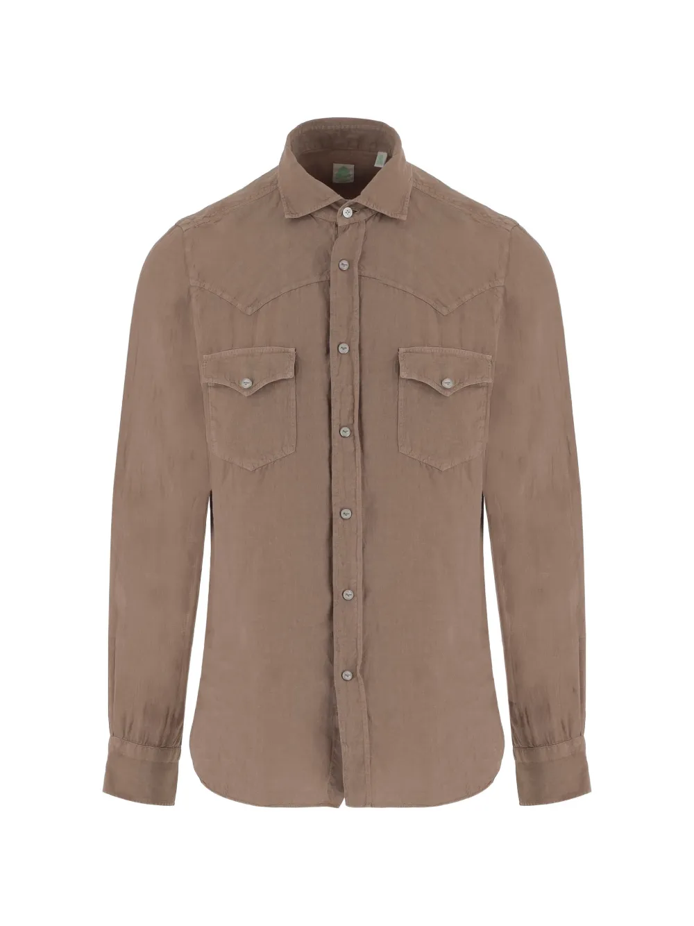 Finamore 1925 Napoli flap-pocket shirt - Marrone