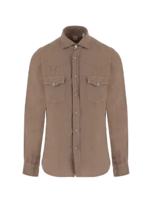 Finamore 1925 Napoli 盖袋衬衫| 灰色| FARFETCH CN