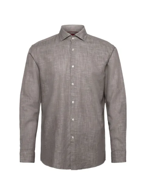 BOSS slim-fit shirt in cotton and linen
