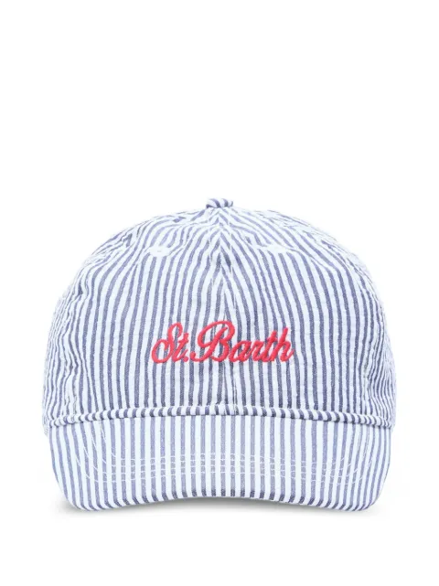 MC2 Saint Barth  Seer Sucker striped baseball cap