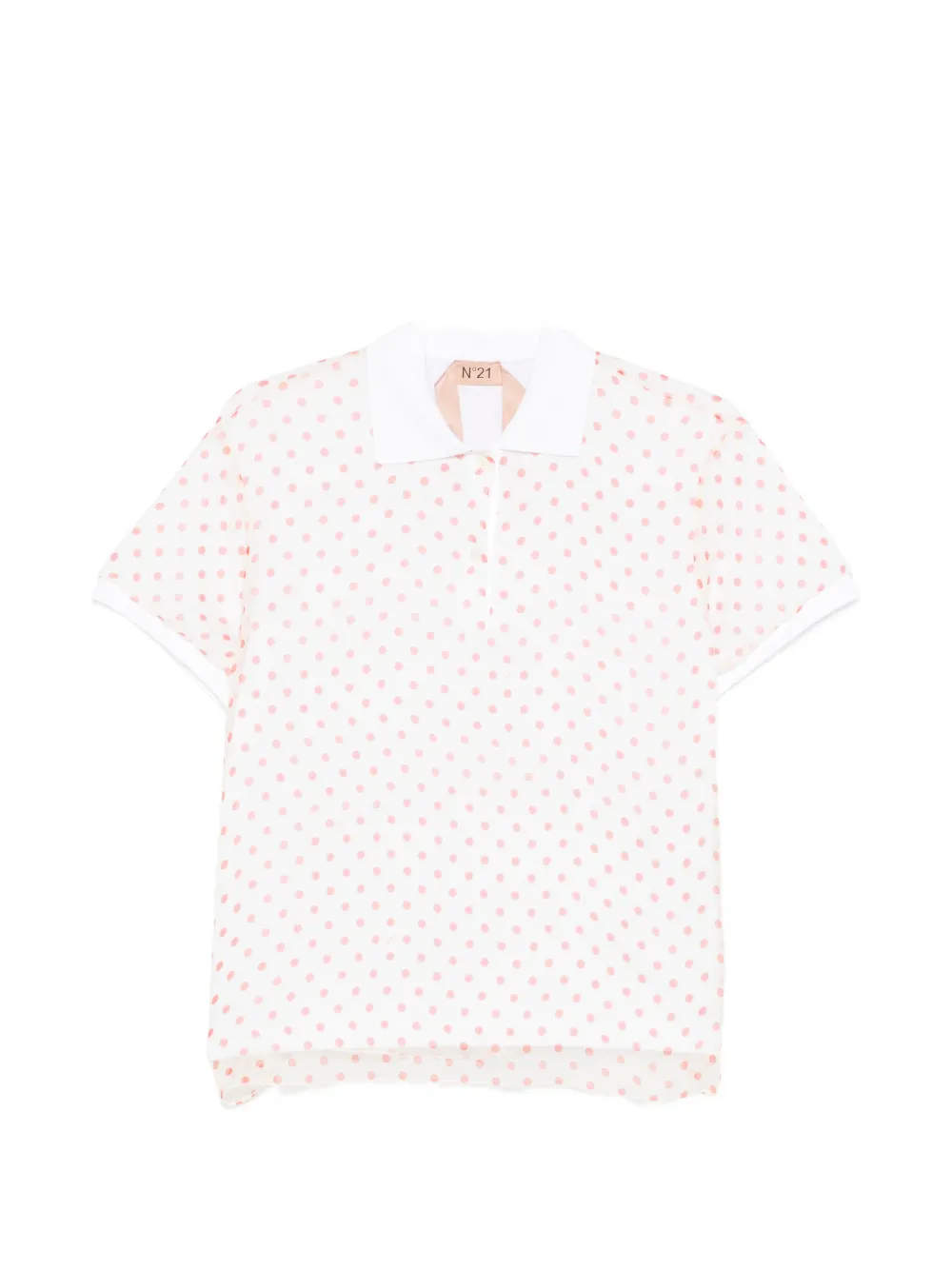 Nº21 polka dot polo shirt - Weiß