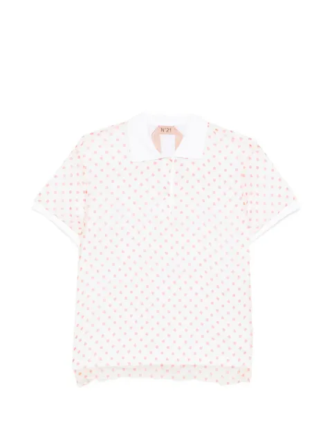 Nº21 polka dot polo shirt