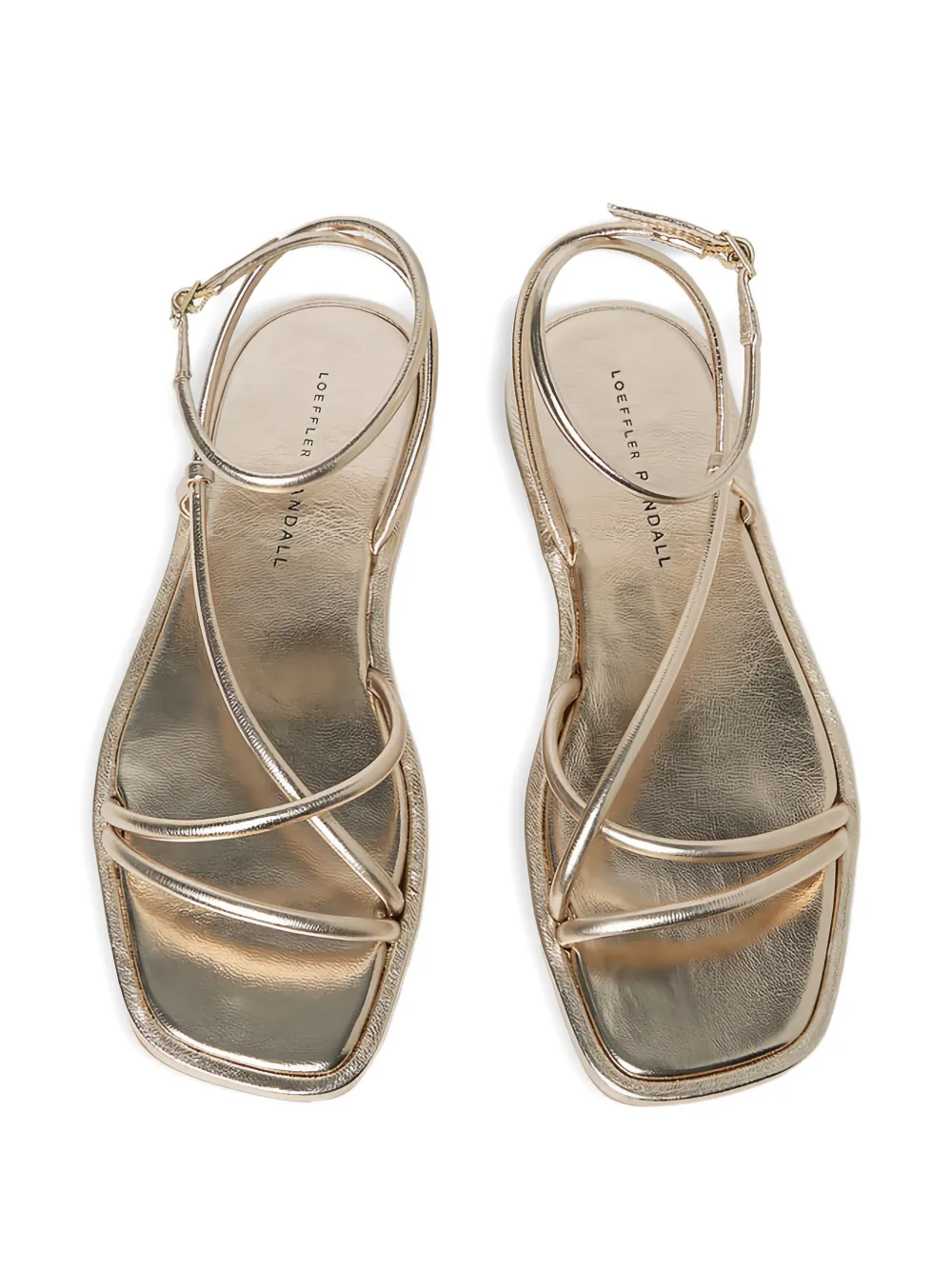 Loeffler Randall Noor strappy flat sandals Goud