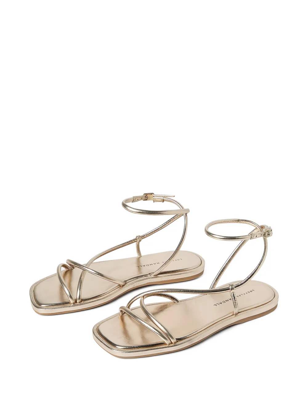Loeffler Randall Noor strappy flat sandals Goud