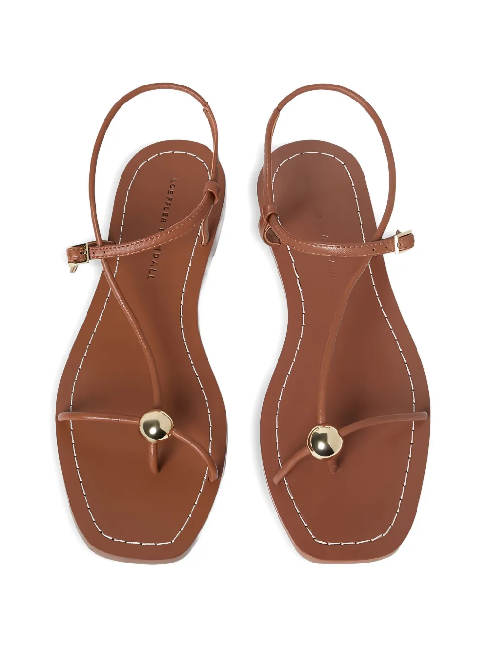 Loeffler Randall Lara ornament-detail strappy flat sandals Bruin