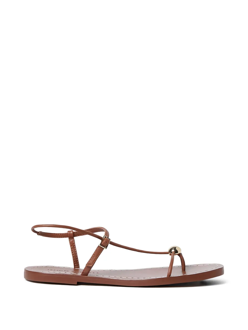 Loeffler Randall Lara ornament-detail strappy flat sandals - Marrone