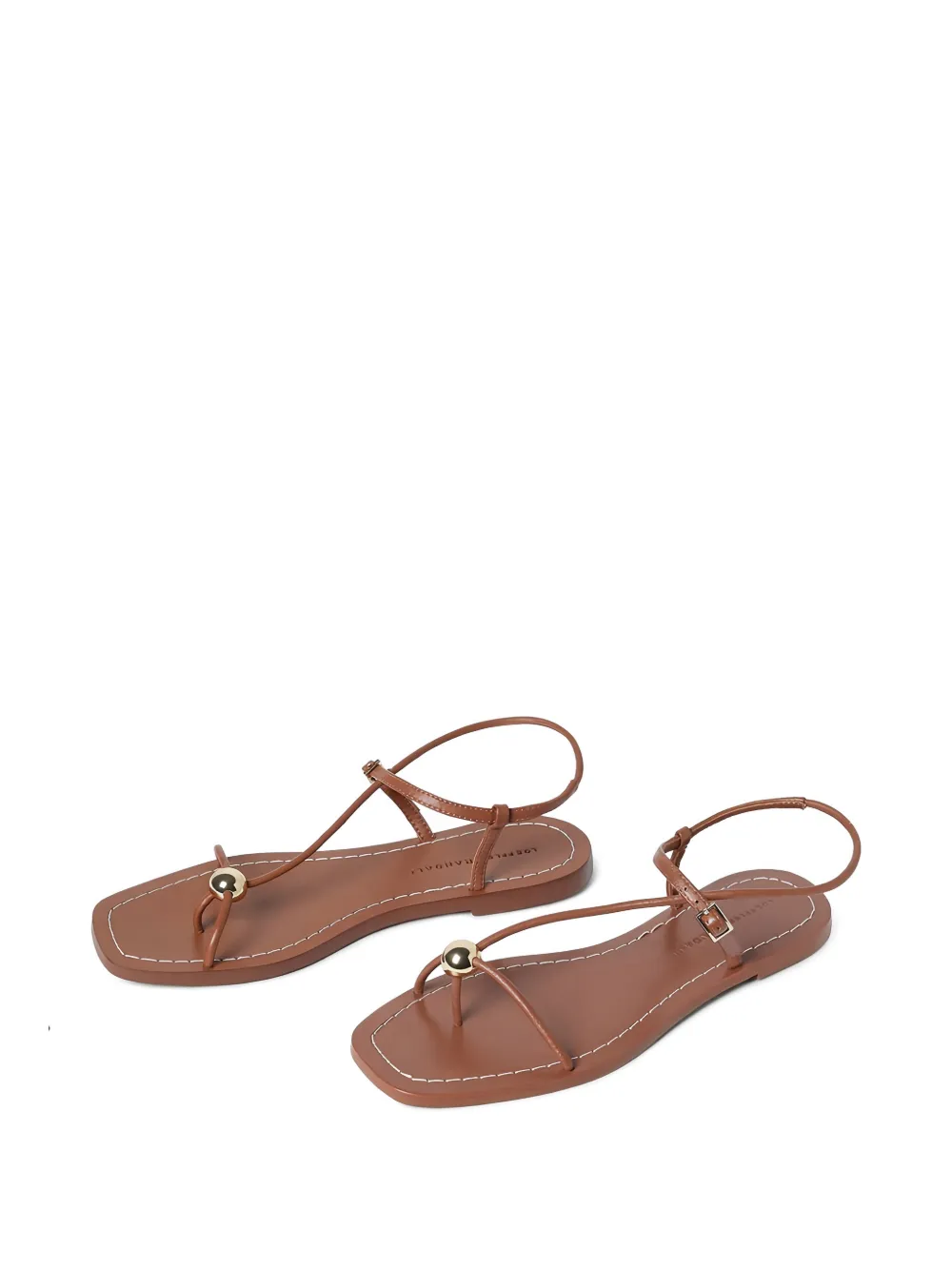 Loeffler Randall Lara ornament-detail strappy flat sandals Bruin