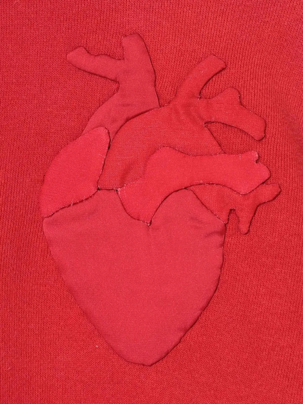 Undercover Polotop met hartapplicatie Rood