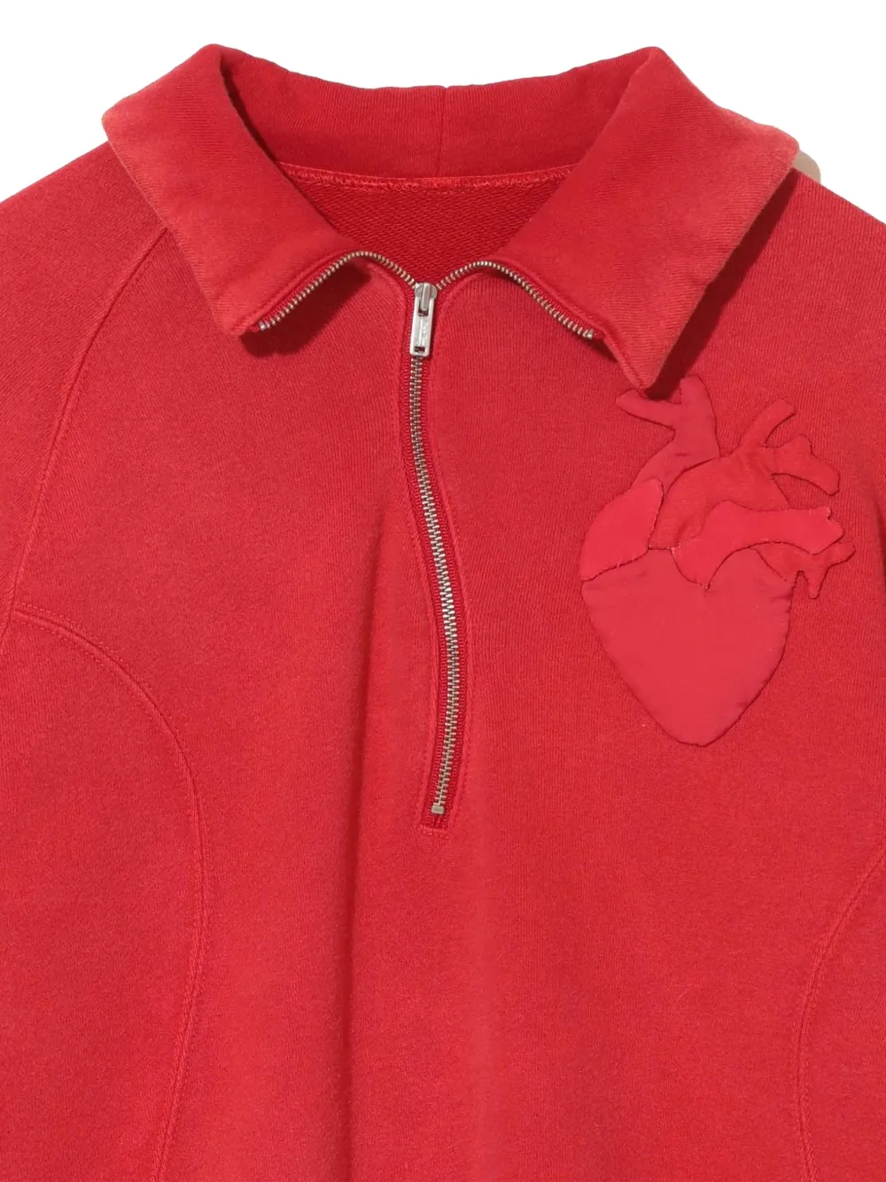 Undercover Polotop met hartapplicatie Rood
